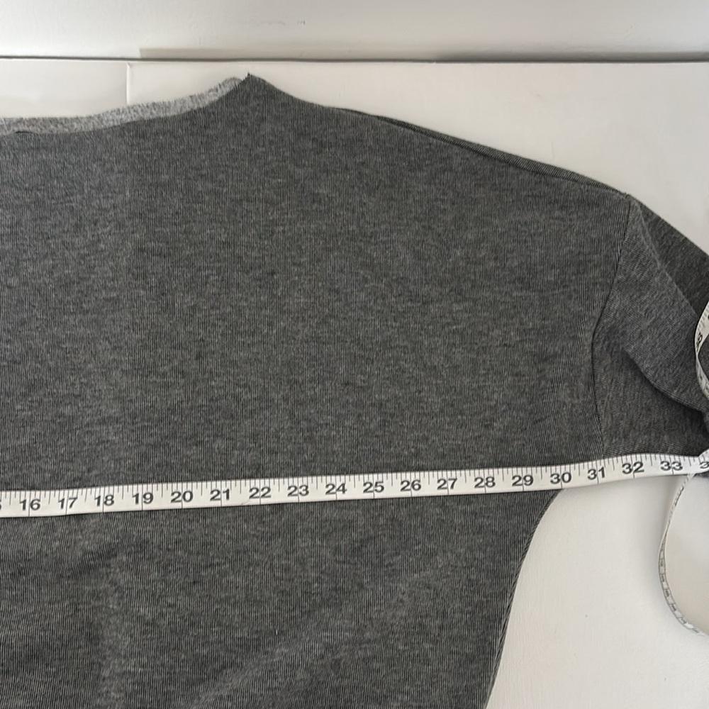 Oversized Gray Sweatshirt M Off Shoulder Raw Neckline Cozy Casual Retro Inspired - Picture 7 of 13